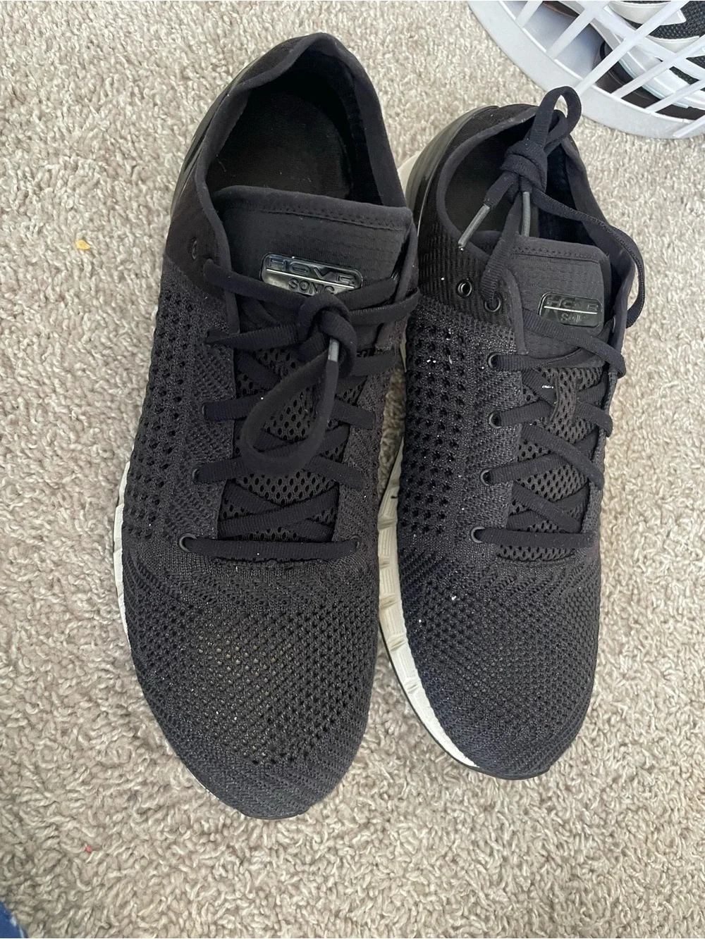 Hush Puppies Men's Black Knit Lace-Up Athletic Sneakers